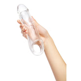 Transparent 3 inch extender for increasing penis size and pleasure